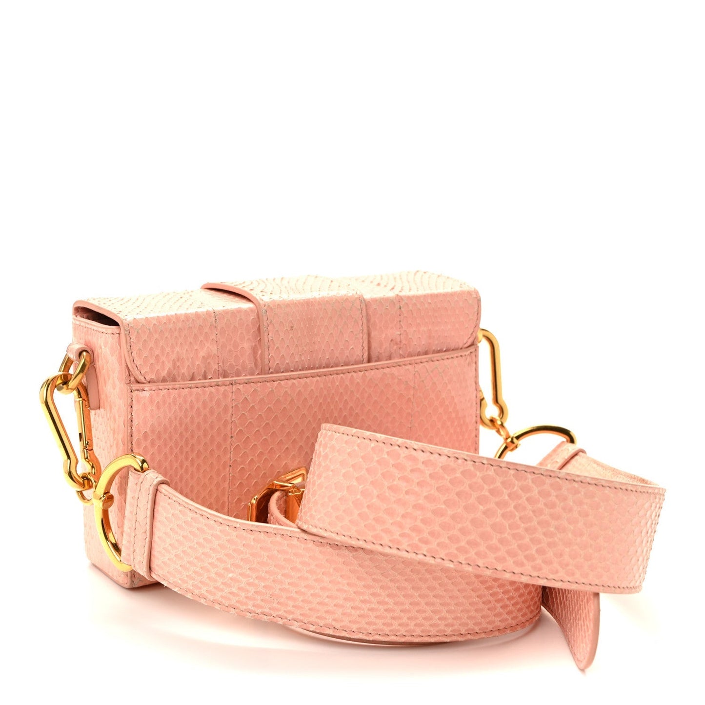 Snakeskin 30 Montaigne Box Bag Rose Clair