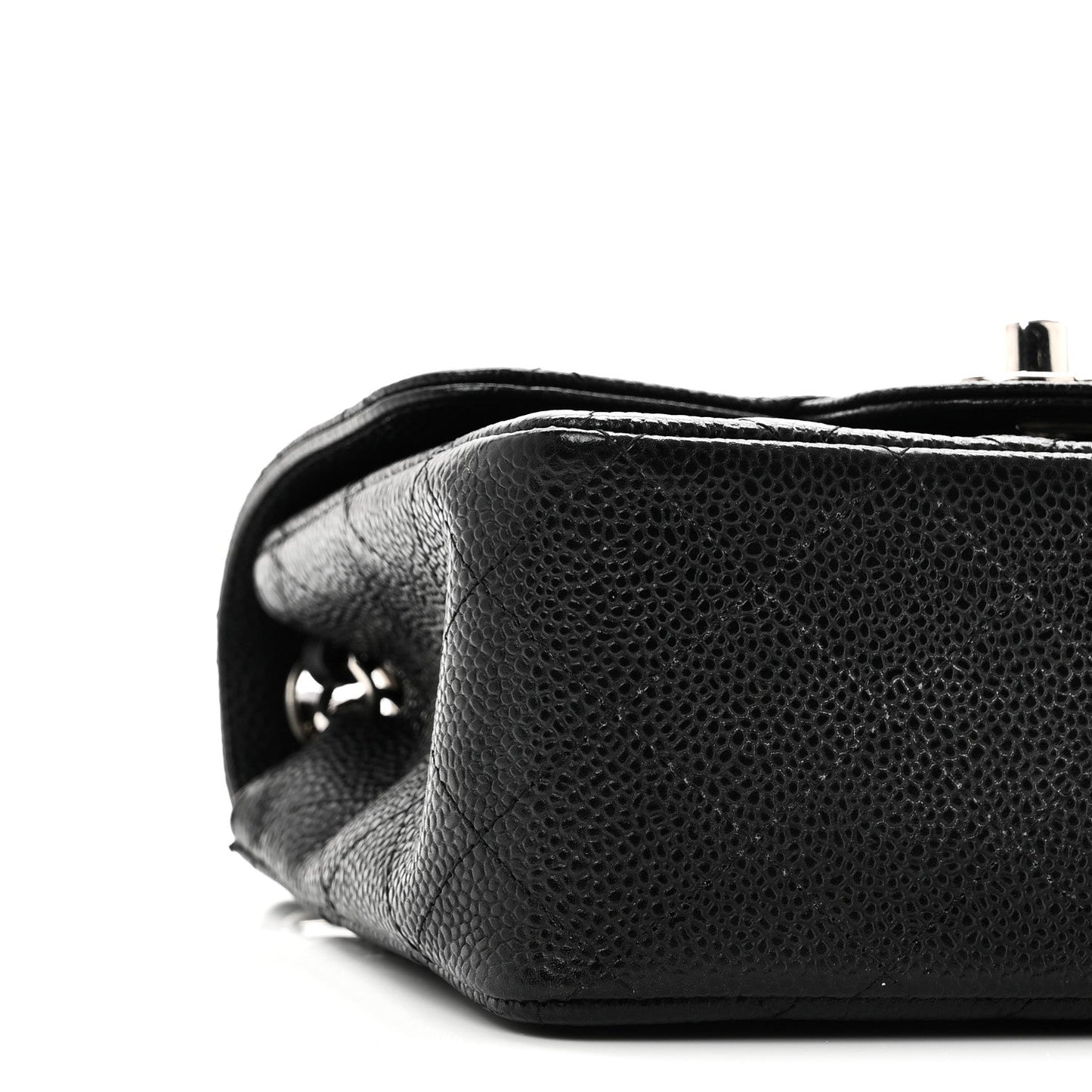 Caviar Quilted Mini Square Flap Black