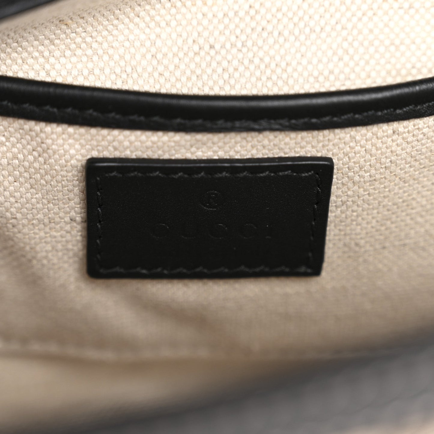 GG Supreme Monogram Horsebit 1955 Soft Small Shoulder Bag Beige Black