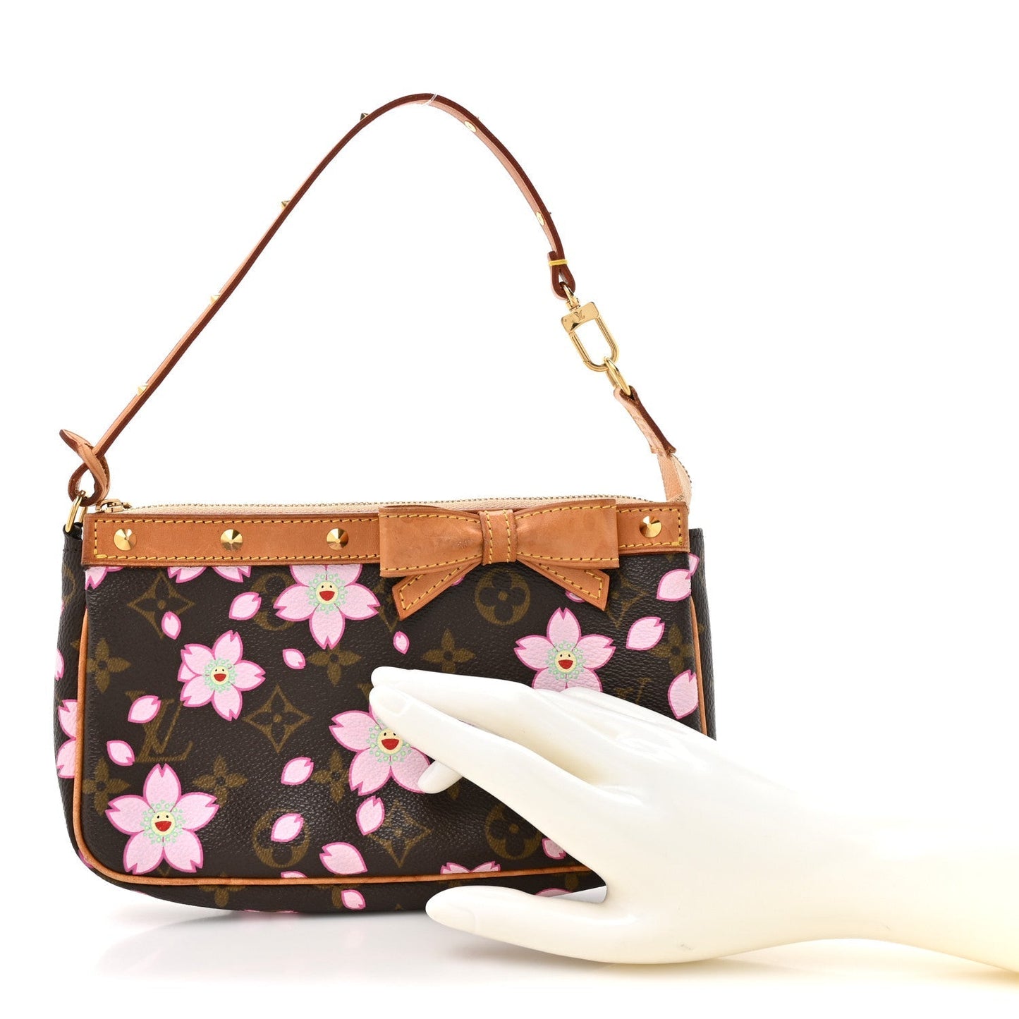 Monogram Cherry Blossom Pochette Accessories Brown