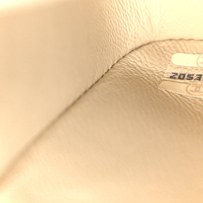 Lambskin Quilted Medium Single Flap Beige