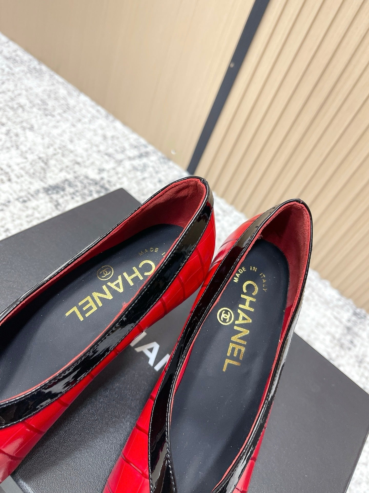 Chanel 26 Closed-Toe Slingback Red in Cowhide 591409