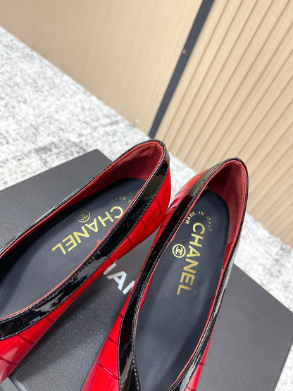 Chanel 26 Closed-Toe Slingback Red in Cowhide 591409