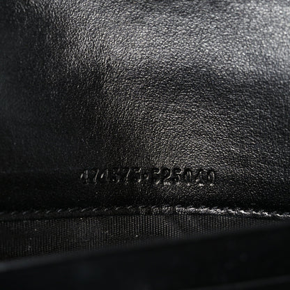 Calfskin Matelasse GG Marmont Chain Wallet Black