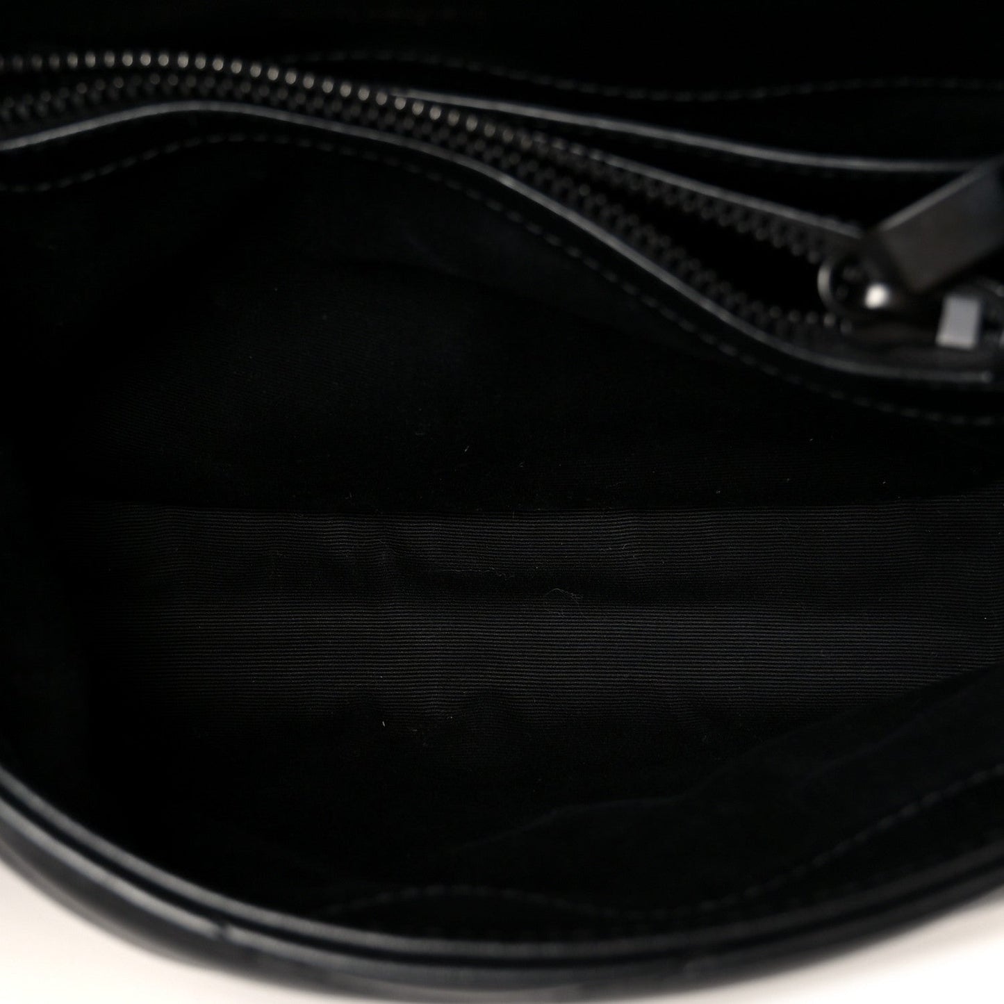 Calfskin Y Quilted Monogram Monochrome Small Loulou Chain Satchel Black