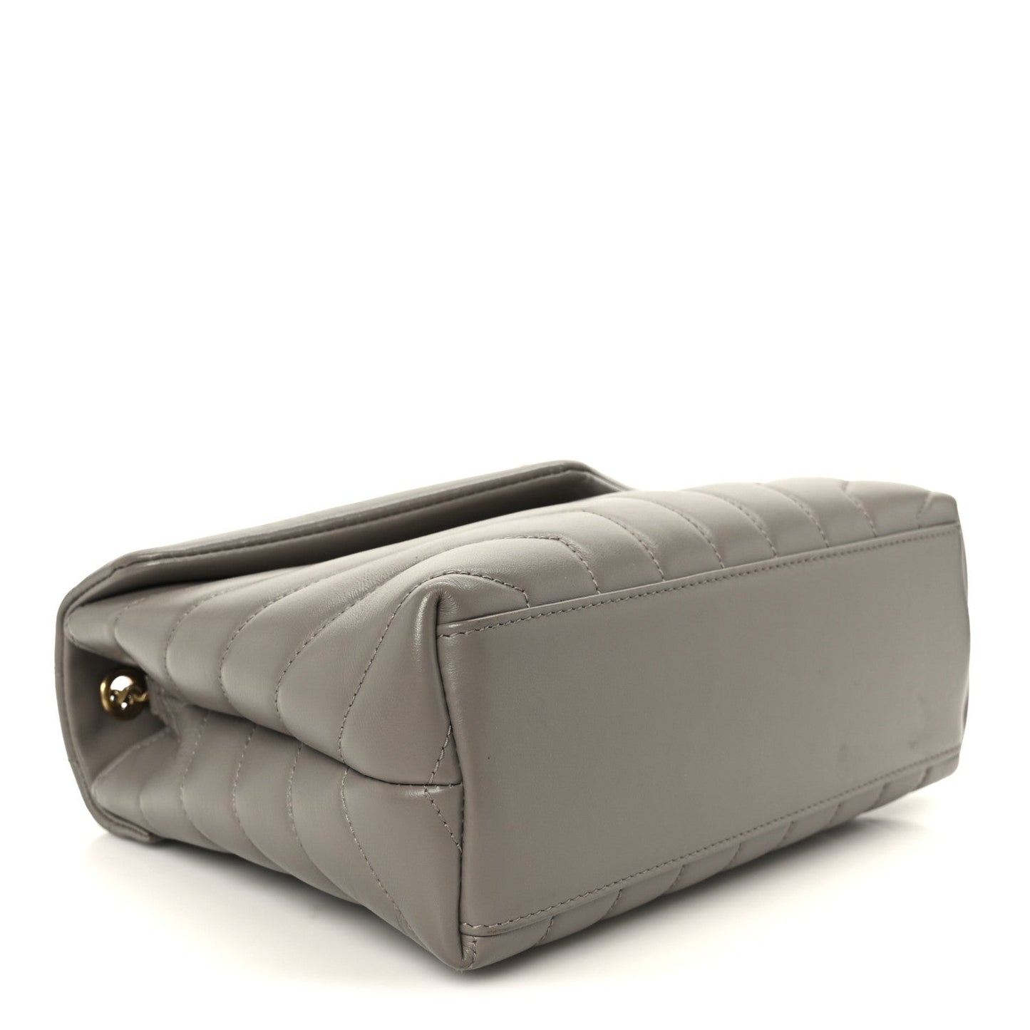Calfskin Y Quilted Monogram Small Loulou Chain Satchel Taupe