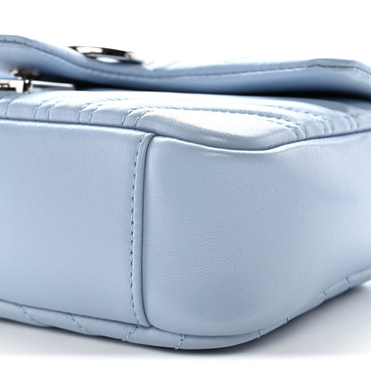 Lambskin Matelasse Small GG Marmont Shoulder Bag Porcelain Light Blue