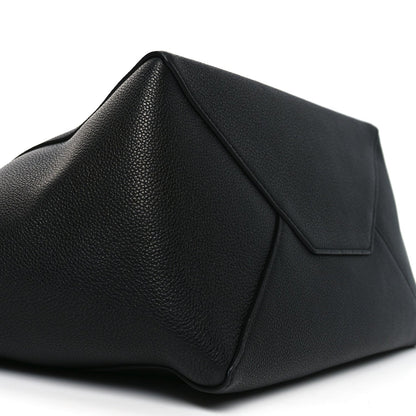 Soft Grained Calfskin Small Belt Cabas Phantom Black