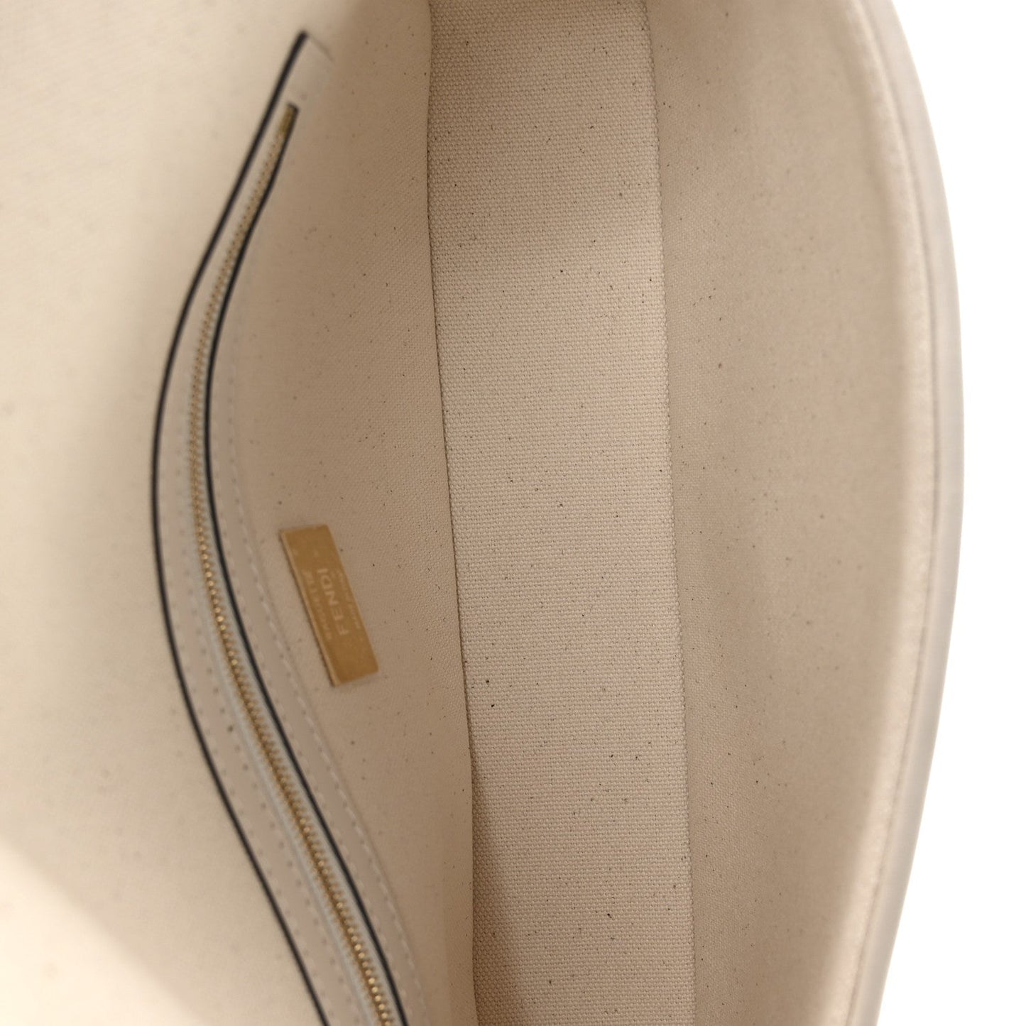 Canvas Vitello Seta FF Multicolor Embroidered Baguette Grezzo Multicolor Latte