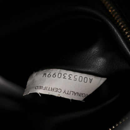 Calfskin Intrecciato Small Hop Black