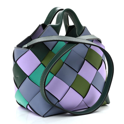 Calfskin Woven Small The Surplus Collection Basket Bag Multicolor