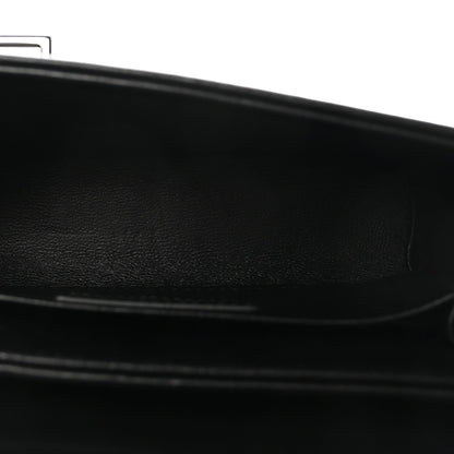 Lambskin Maxi Cannage Small 30 Montaigne Chain Top Handle Bag Black