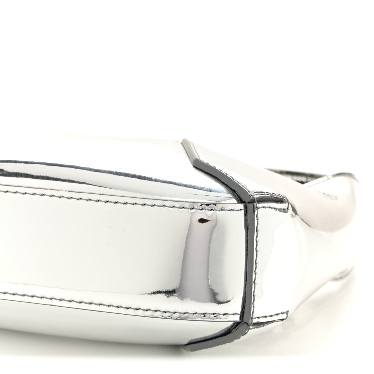Metallic Jeweled Mini Hobo Bag Silver