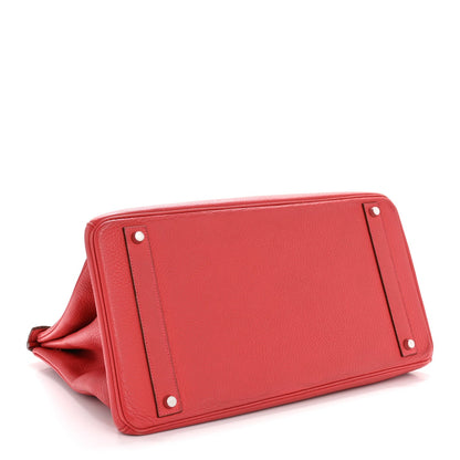 Taurillon Clemence Birkin 40 Rouge Venetian