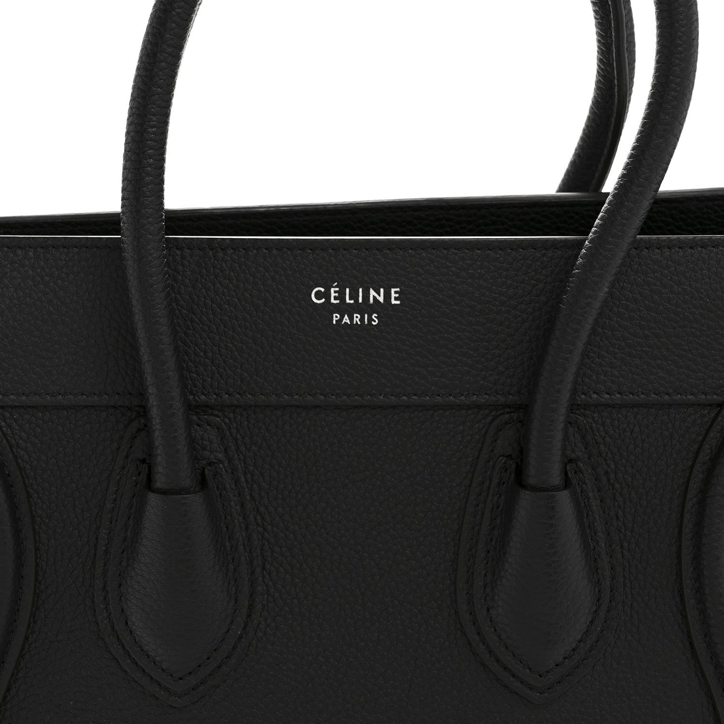 Drummed Calfskin Micro Luggage Black