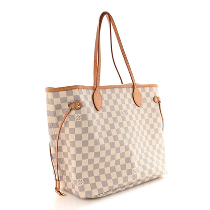 Damier Azur Neo Neverfull MM Rose Ballerine