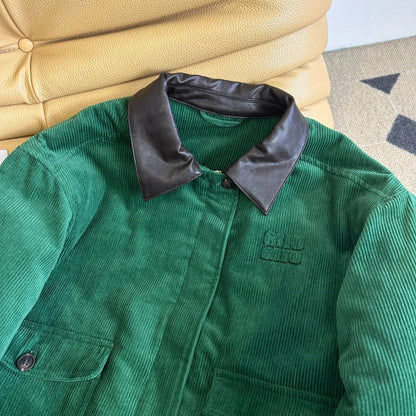 MIUMIU VELVET PADDED JACKET STYLE 472