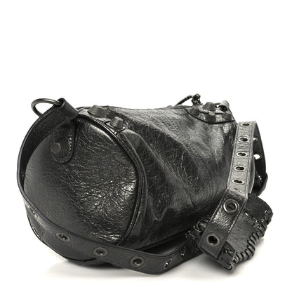 Agneau Arena Le Cagole Cylinder Bag Steel Grey