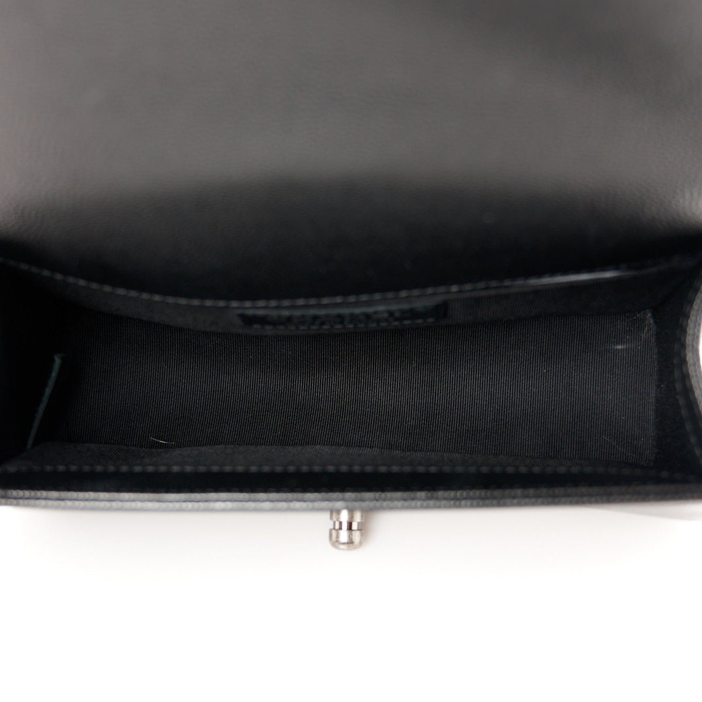 Caviar Quilted Small Boy Flap Black
