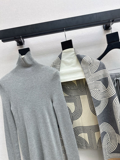 HERMES 25S THREE-PIECE KNIT SET