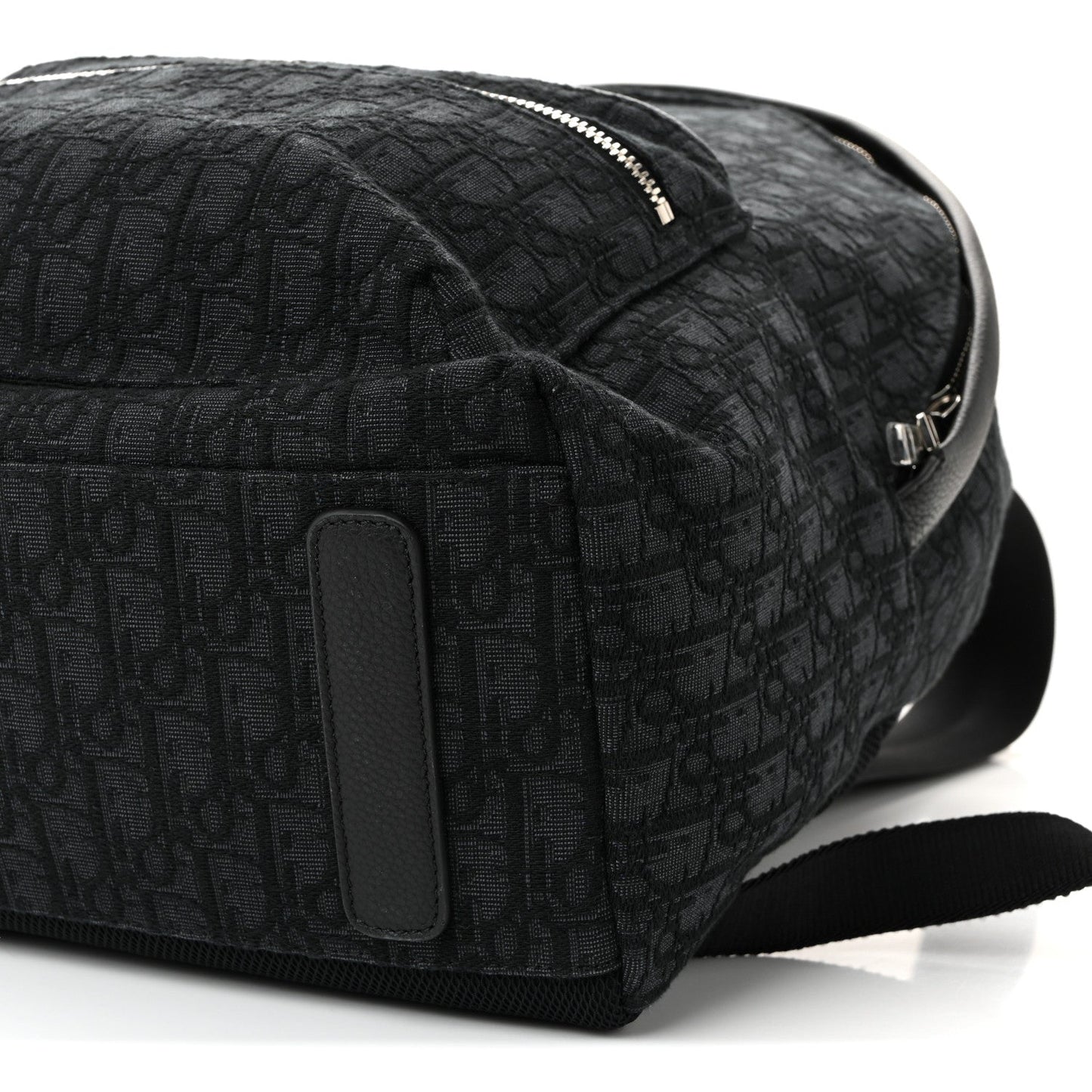 Oblique Calfskin Rider Backpack Black