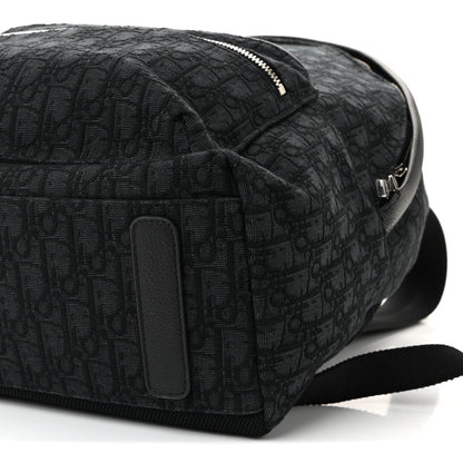 Oblique Calfskin Rider Backpack Black