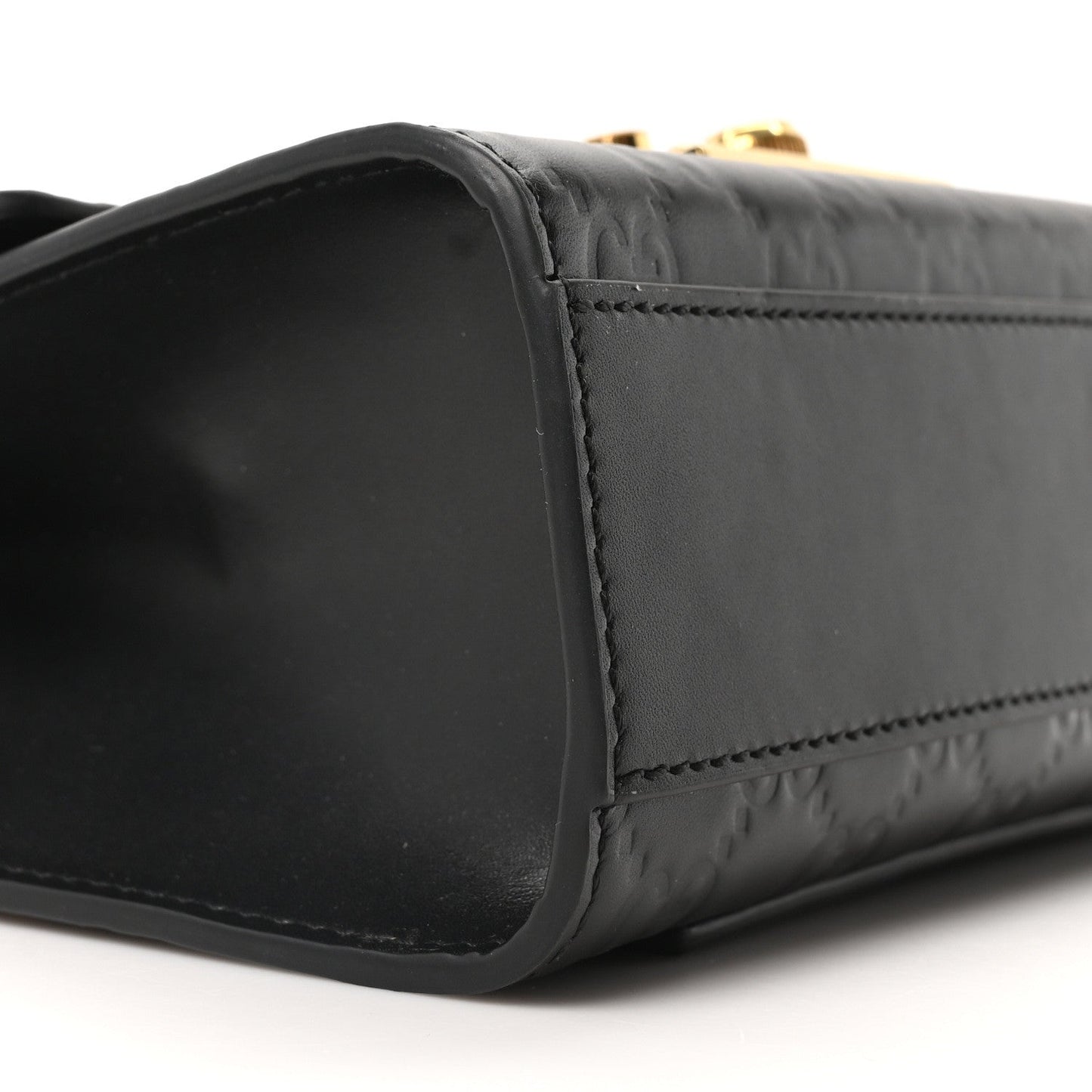 Guccissima Small Padlock Shoulder Bag Black