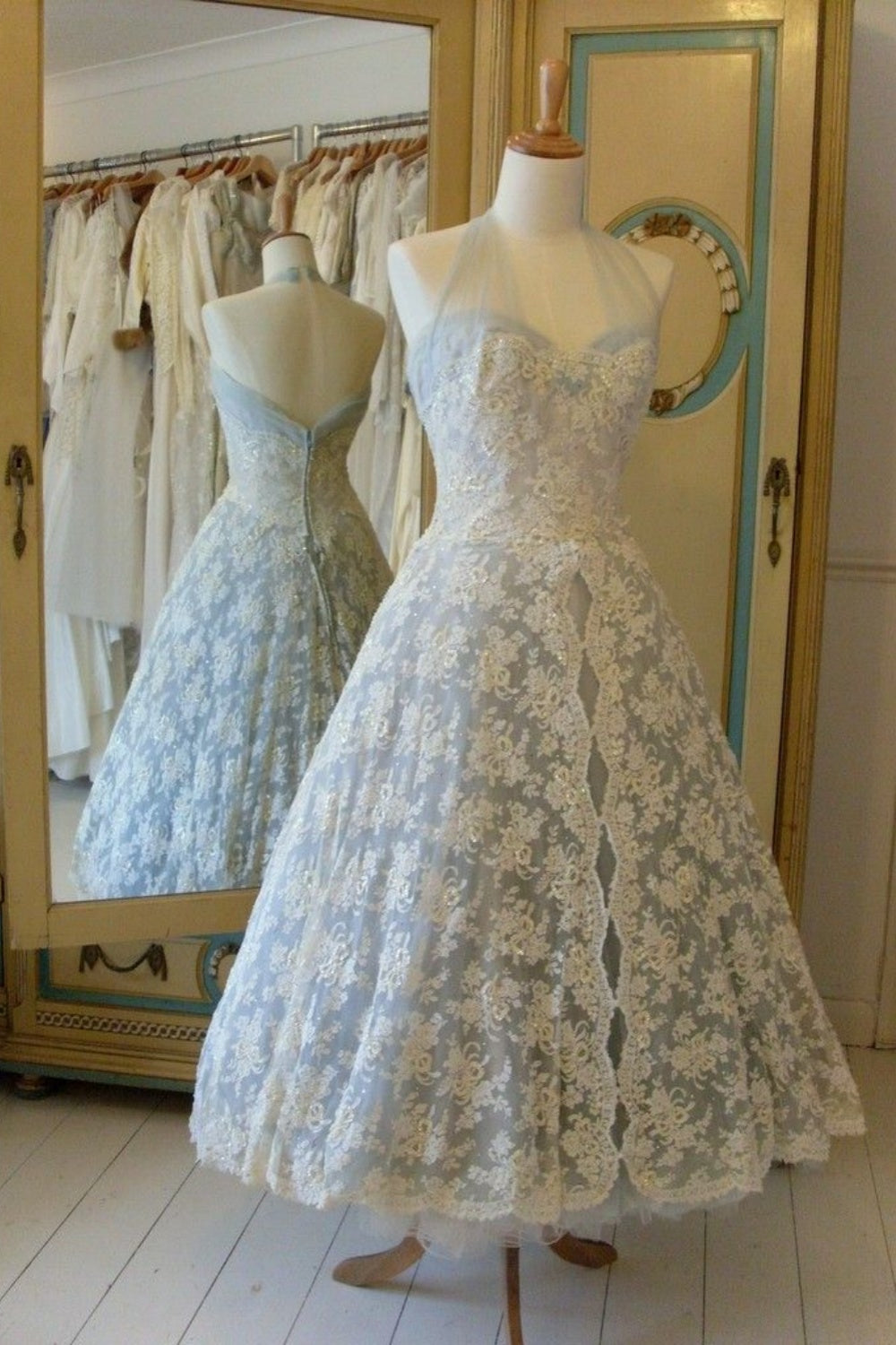 formaldressy-Homecoming Dress Niche retro fashion lace princess suspenders long prom dress gh5835