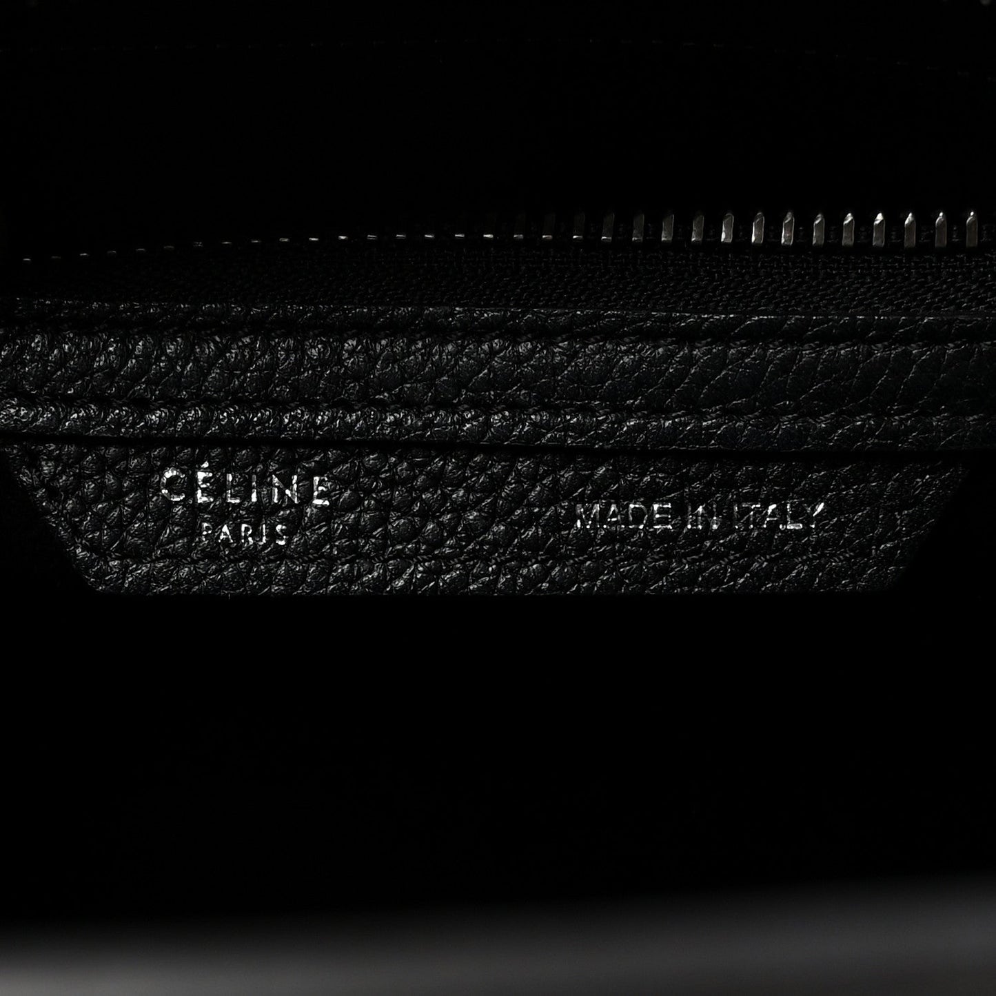 Drummed Calfskin Micro Luggage Black