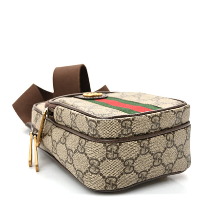 GG Supreme Monogram Web Mini Ophidia Messenger Brown