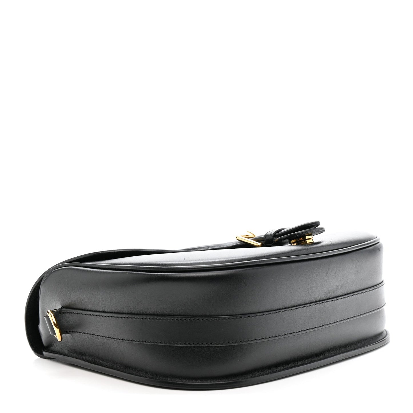 Box Calfskin Large Bobby Flap Black