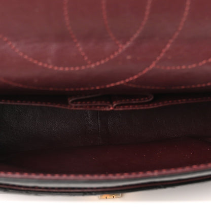 Aged Calfskin Quilted 2.55 Reissue 227 Flap Black