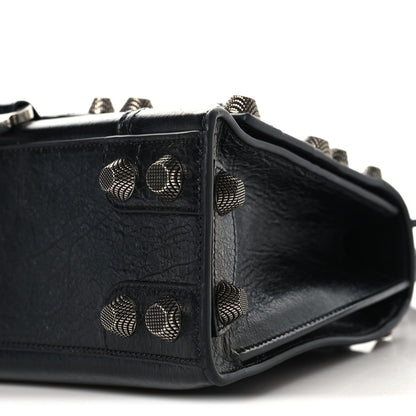 Arena Lambskin Medium Hourglass X Le Cagole Top Handle Bag Black