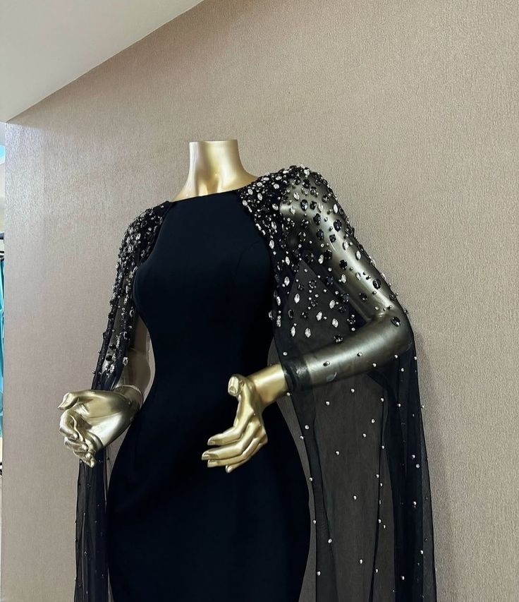 formaldressy-Black exquisite beaded long tulle satin tight prom dress evening dress birthday party dress gh5384