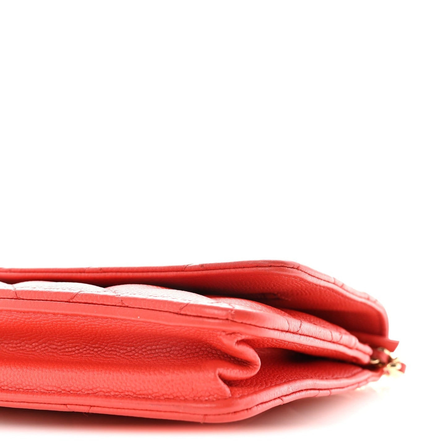 Caviar Quilted Wallet On Chain WOC Red