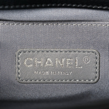 Calfskin Quilted Medium Boy Flap Black