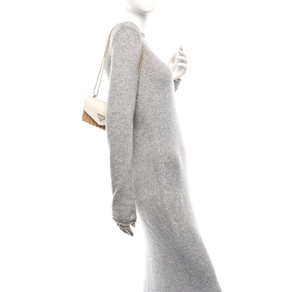 Midollino City Calfskin Mini Bag Naturale White