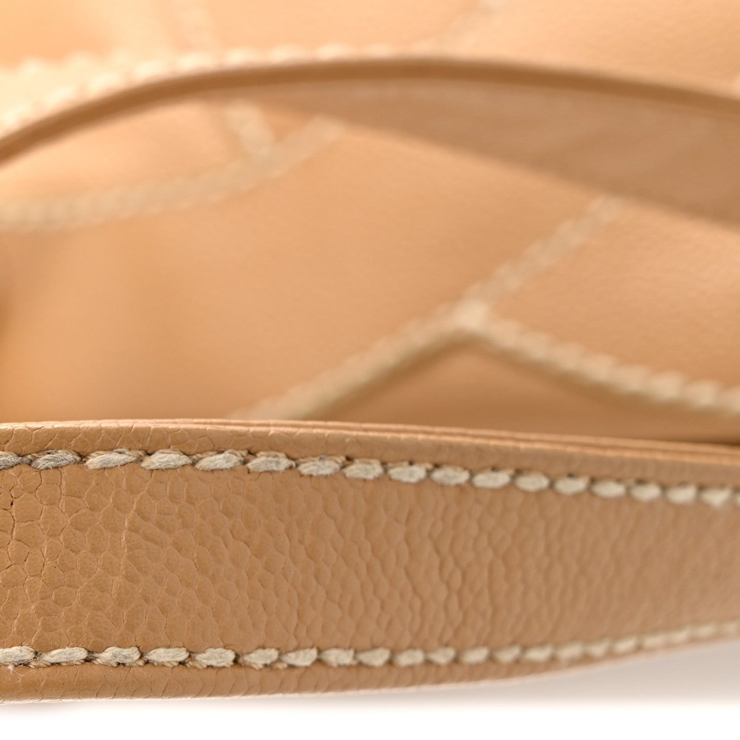 Caviar CC Stitched Medium Tote Beige