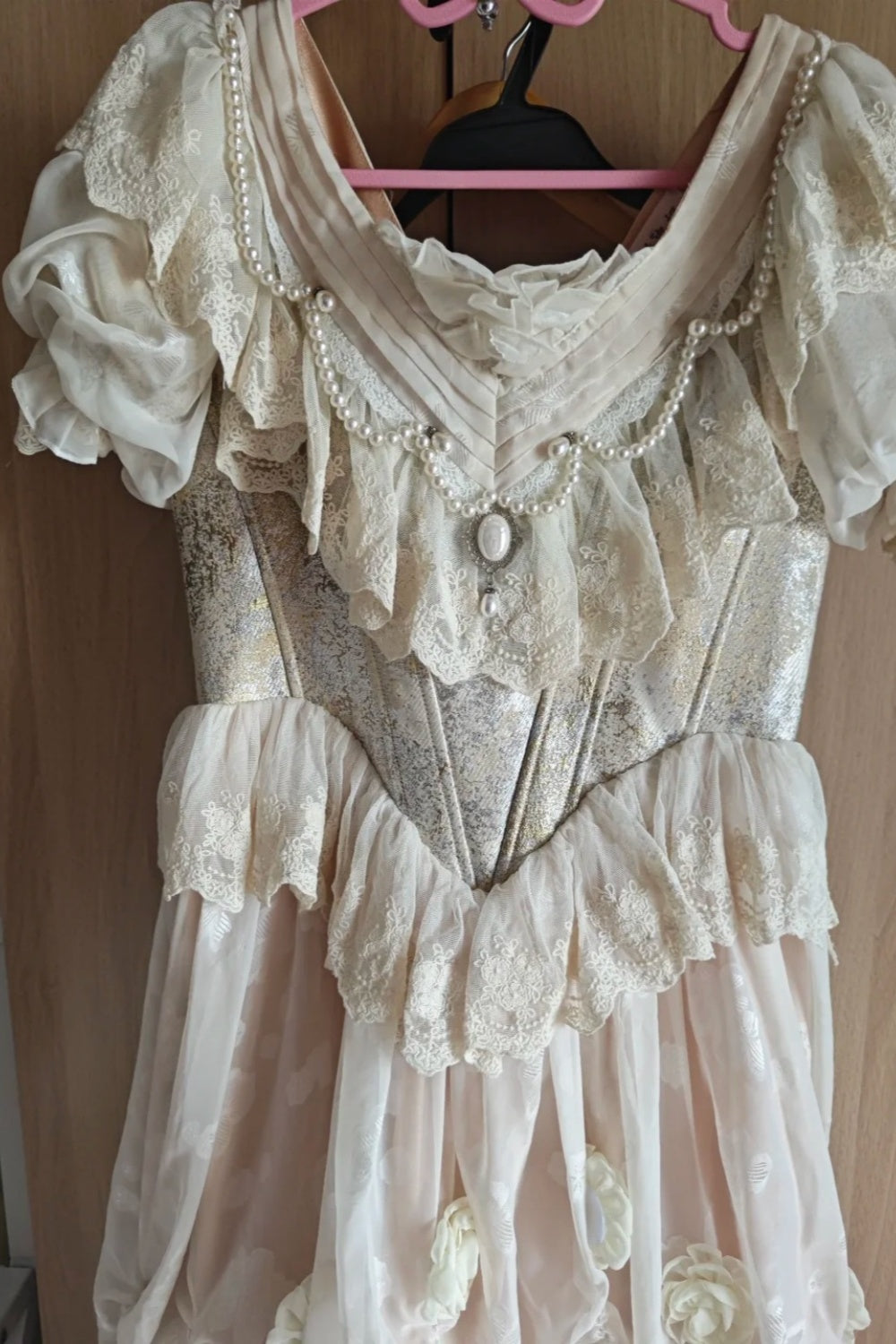 formaldressy-White Princess Palace Tulle Long and Ground Ball Dress Adult Ceremony Dress gh5906