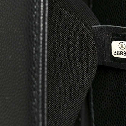Caviar Quilted Medium Boy Flap Black