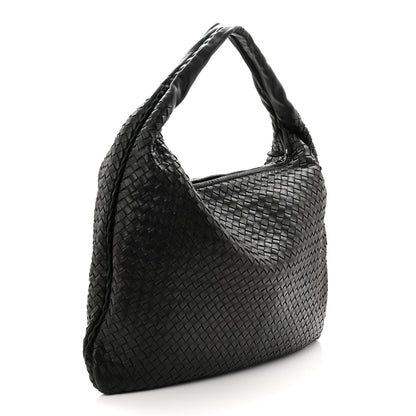 Nappa Intrecciato Maxi Veneta Hobo Black
