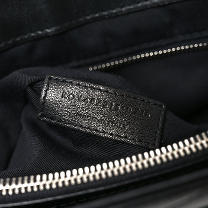 Calfskin Y Quilted Monogram Large Loulou Chain Satchel Black