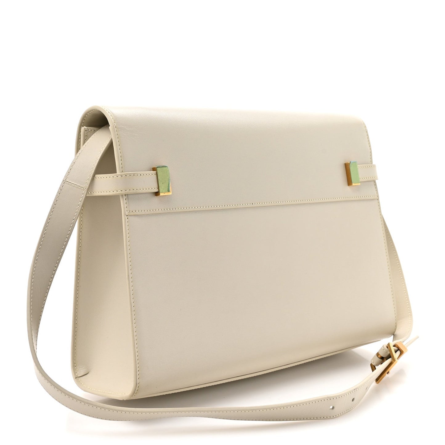 Smooth Calfskin Manhattan Shoulder Bag Crema Soft