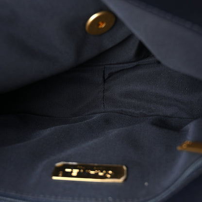 Lambskin Quilted Medium Chanel 19 Flap Navy Blue
