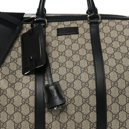 GG Supreme Monogram Selleria Calfskin Medium Duffle Beige Ebony Black