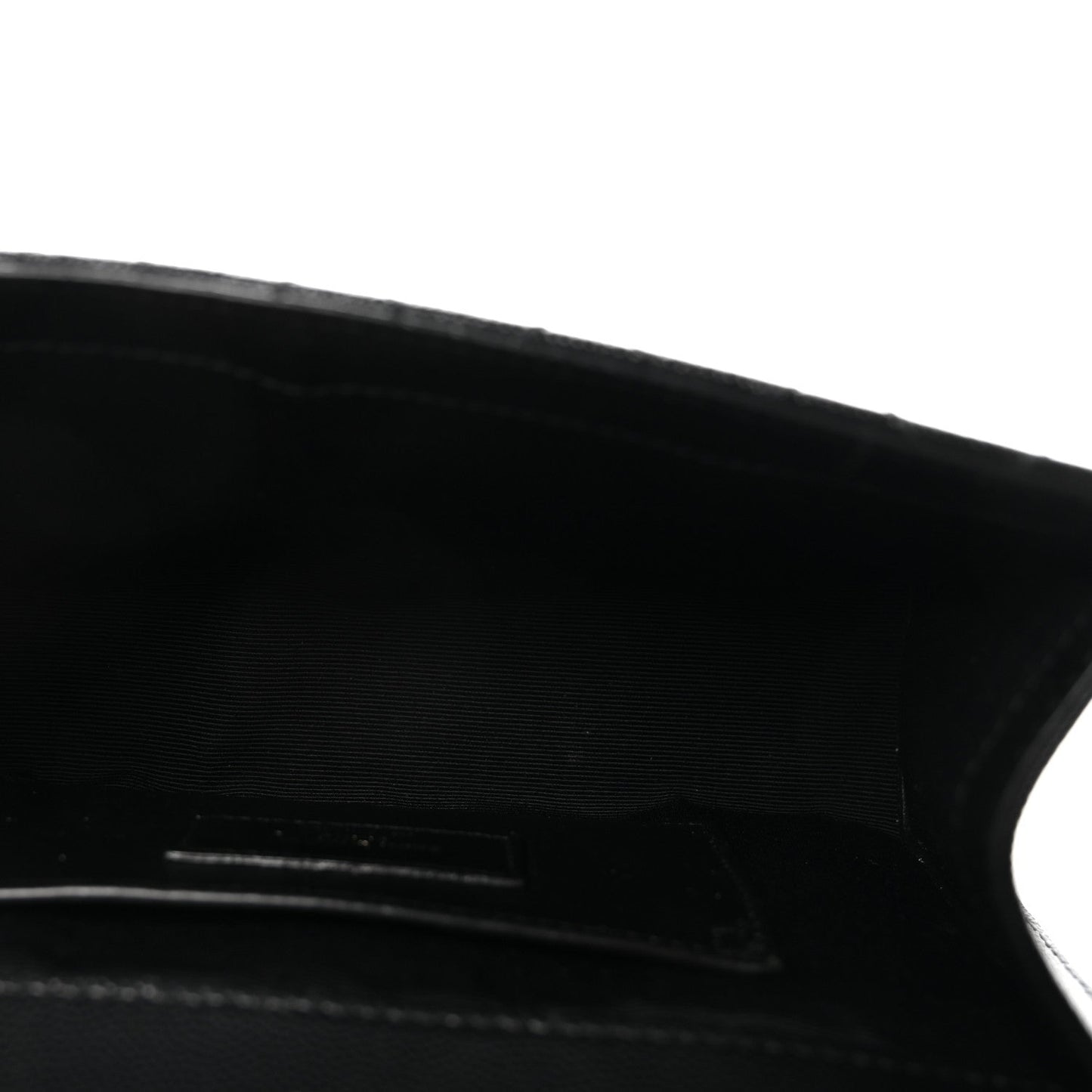 Grain De Poudre Textured Mixed Matelasse Triquilt Small Monogram Monochrome Satchel Black