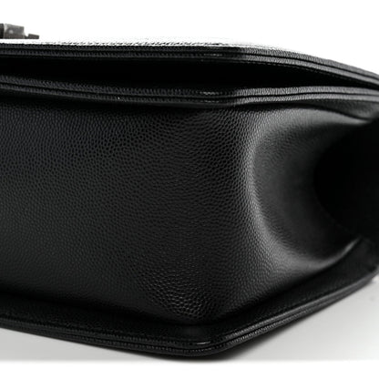 Caviar Quilted Medium Boy Flap Black