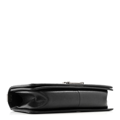 Caviar Quilted Medium Boy Flap Black