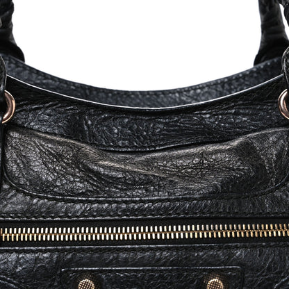 Agneau Giant 12 Rose Gold Hardware City Black