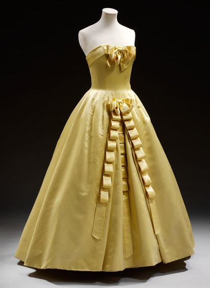 formaldressy--Yellow Satin Long Princess Elegant Ball Gown gh5597
